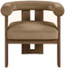 Arienzo - Performance Fabric Upholstered Accent Chair - Walnut Base - Simple Home Plus