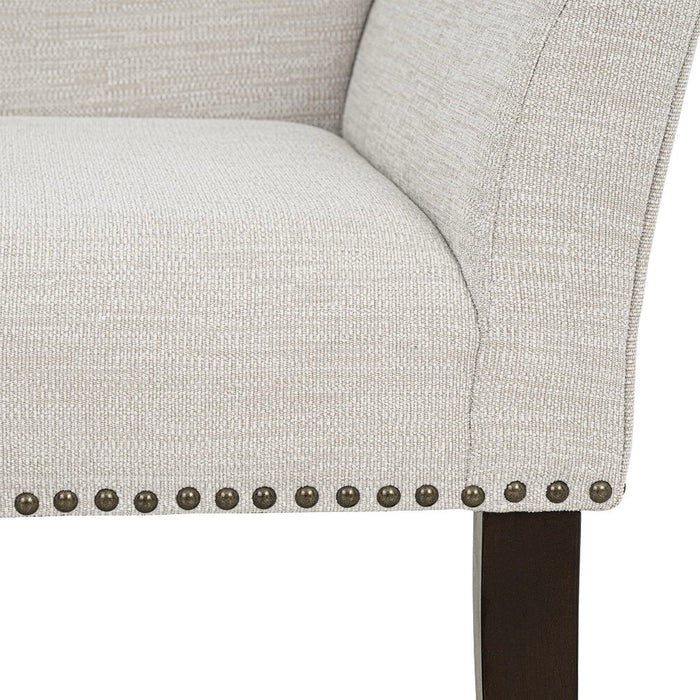 Welburn - Upholstered Bench With Back & Legs - Cream - Simple Home Plus