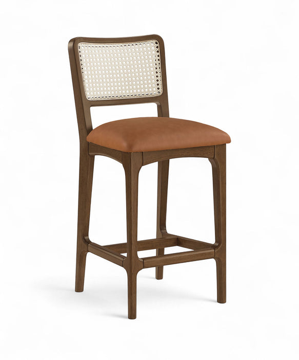 Atrium - Counter Stool With Brushed Brown Base (Set of 2) - Simple Home Plus