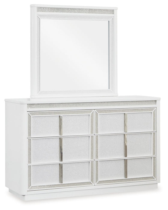 Chalanna - White - Dresser And Mirror - Simple Home Plus