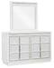 Chalanna - White - Dresser And Mirror - Simple Home Plus