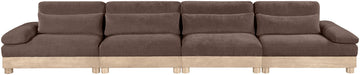 Turin - Chenille Fabric Upholstered Modular Sectional - Brown - Simple Home Plus