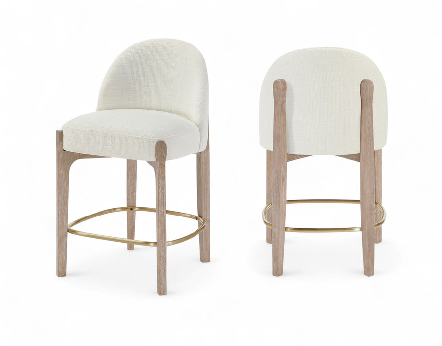 Torino - Counter Stool With Brushed Natural Base - Simple Home Plus