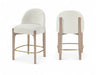 Torino - Counter Stool With Brushed Natural Base - Simple Home Plus