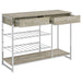 Melrose - 2-Drawer Home Bar Storage With Wine Rack Gray - Gray - Simple Home Plus
