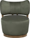 Elara - Velvet Upholstered Swivel Accent Chair - Stained Brown - Simple Home Plus