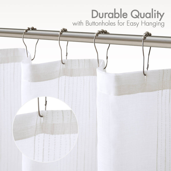Anna - Sheer 72x84" Shower Curtain - White - Simple Home Plus