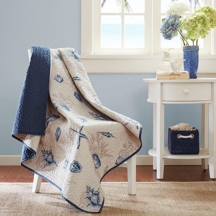 Bayside - Oversized Quilted Throw - Blue - Simple Home Plus