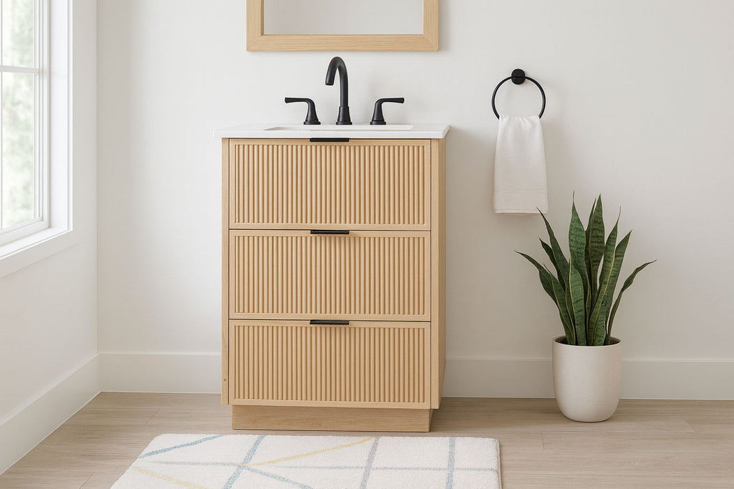 Willard - Engineered Stone And Solid Wood Bathroom Vanity - Simple Home Plus