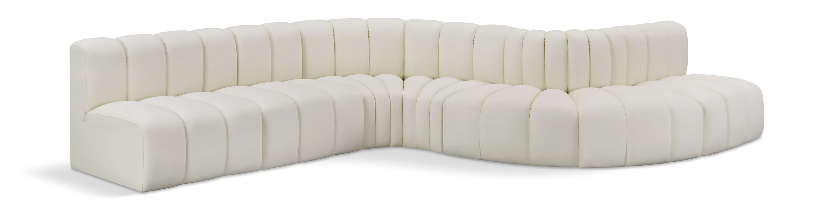 Arc - Faux Leather 7 Piece Modular Sofa - Simple Home Plus