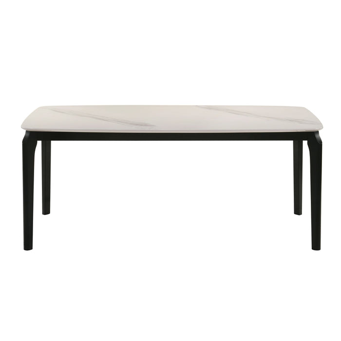 Kimber - Marble Top Dining Table - Black / White