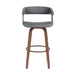 Topanga - Swivel Walnut Wood Stool - Simple Home Plus