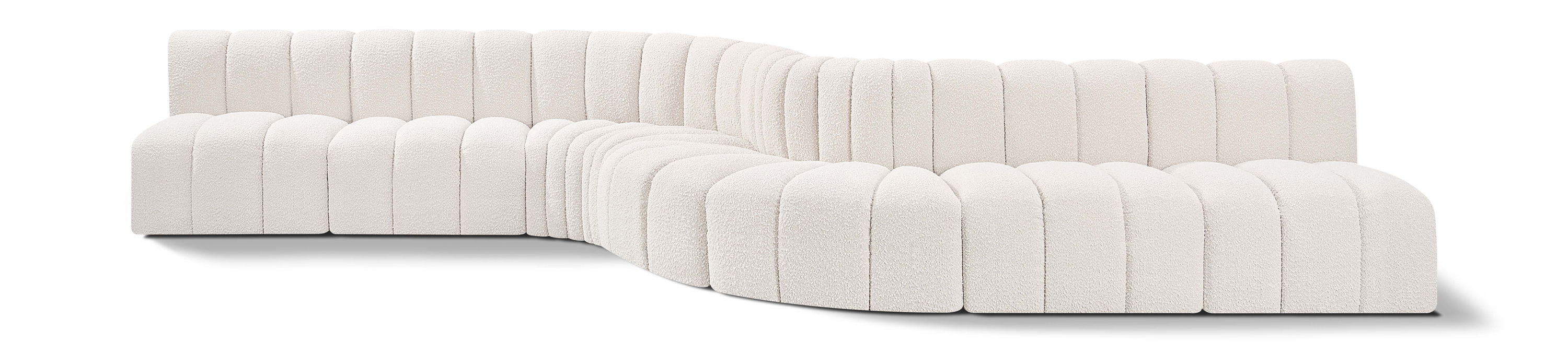 Arc - Boucle Fabric 8 Piece Curved Modular Sofa - Simple Home Plus