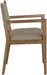 Avon - Linen Textured Performance Fabric Dining Arm Chair - Simple Home Plus