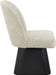 Marlowe - Linen Textured Fabric Upholstered Swivel Dining Side Chair - Stained Black - Simple Home Plus