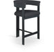 Romeo - Boucle Counter Stool With Black Base (Set of 2) - Simple Home Plus