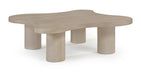 Cove - 48" Oak Veneer And Solid Wood Coffee Table - Simple Home Plus