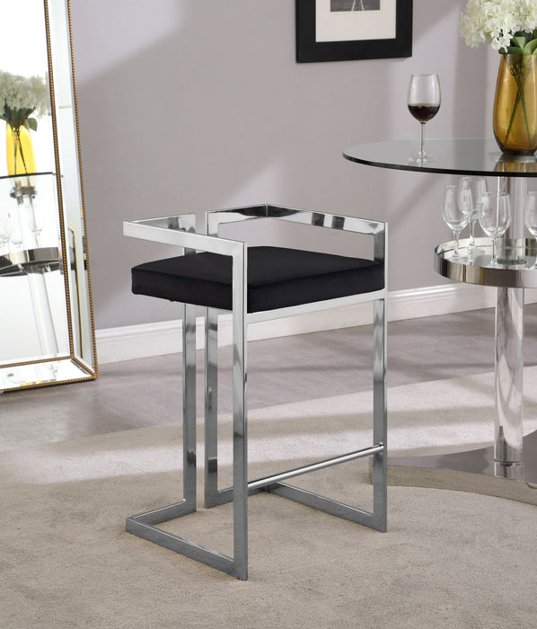Ezra - Stool with Chrome Legs (Set of 2) - Simple Home Plus