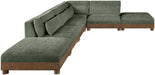 Turin - Chenille Fabric Upholstered Modular Sectional - Green - Simple Home Plus