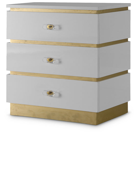 Esme - Side Table - White Lacquer - Simple Home Plus