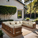 Mirella - 8 Piece Water Resistant Fabric Upholstered Outdoor Patio Modular Sectional - Simple Home Plus
