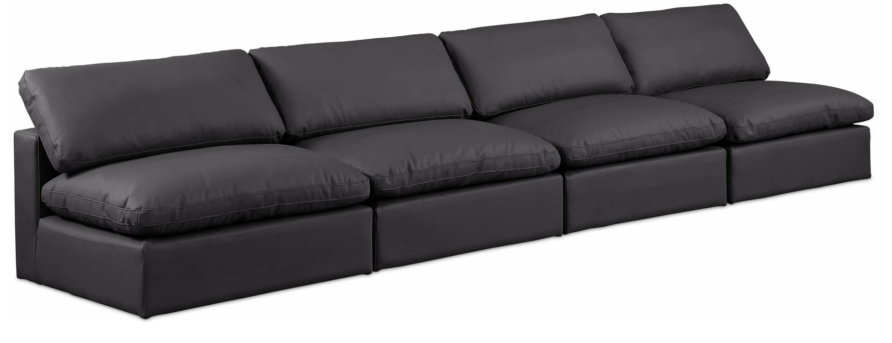 Comfy - Faux Leather Modular Armless Sofa 4 Seats - Simple Home Plus