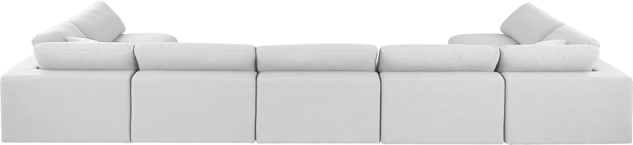 Comfy - 7 Piece Linen Modular Armless Sectional - Simple Home Plus