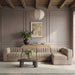 Rummi - Velvet Performance Fabric Upholstered 5 Piece Modular Sectional, L-Shaped (Right) - Simple Home Plus