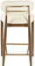 Riccio - Stool - Walnut And Gold Frame - Simple Home Plus