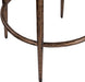 Ferro - Performance Fabric Upholstered Backless Bar Stool - Cream / Antique Bronze - Simple Home Plus