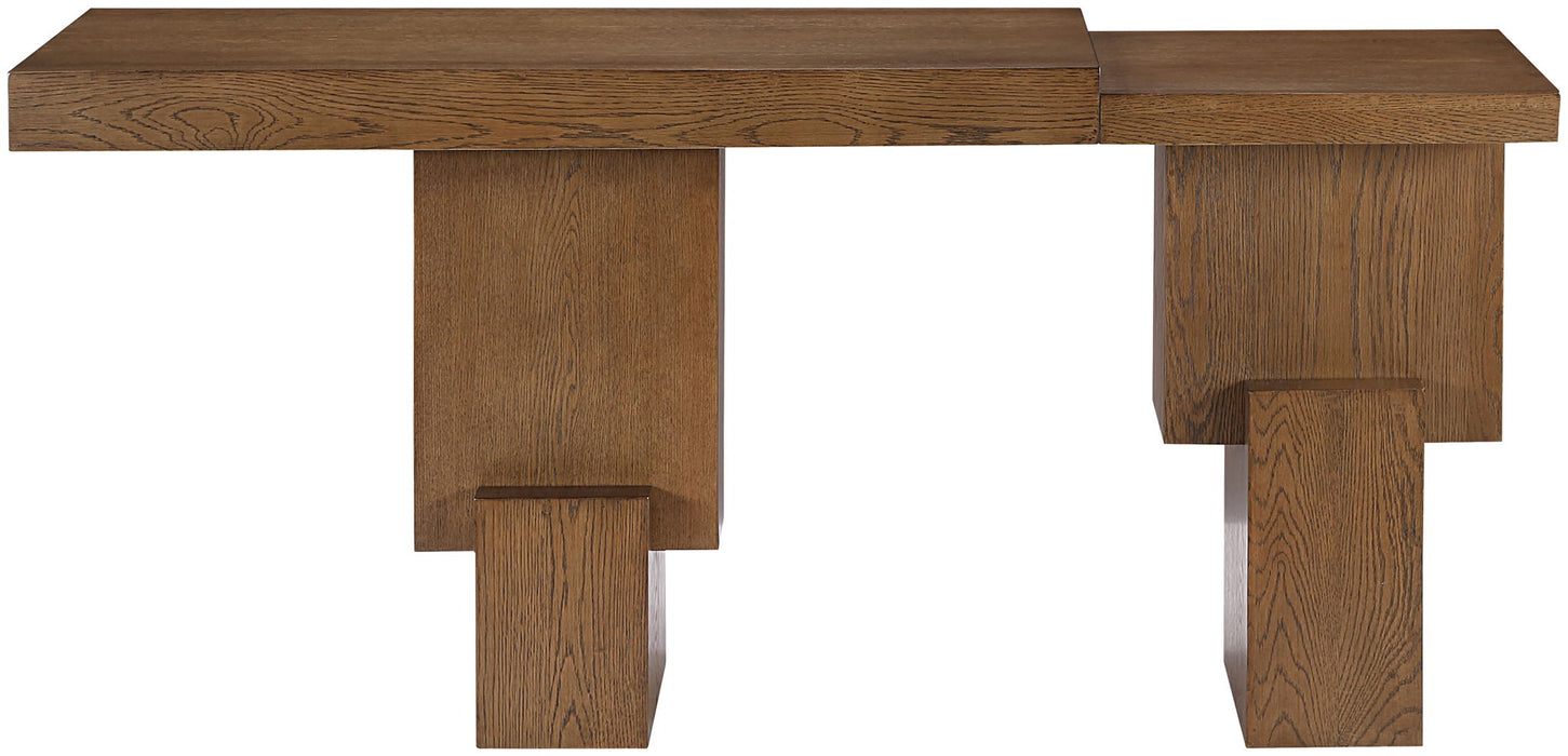 Anzio - Oak Veneer And Solid Wood Console Table - Simple Home Plus