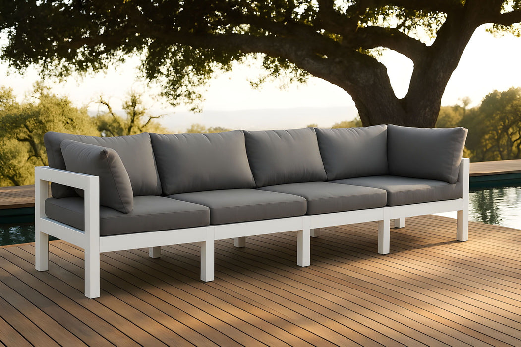 Nizuc - Outdoor Patio 4 Seat Modular Sofa With White Frame - Simple Home Plus