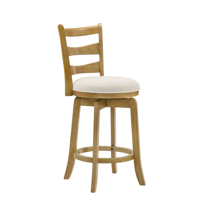 Melindra - Modern Farmhouse Swivel Wood Counter Height Kitchen Bar Stool - Simple Home Plus