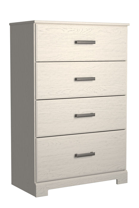Stelsie - White - Four Drawer Chest - Simple Home Plus