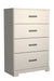 Stelsie - White - Four Drawer Chest - Simple Home Plus