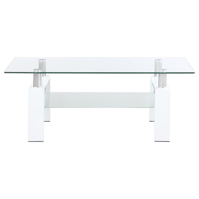Dyer - 1-Shelf Rectangular Glass Top Table - Simple Home Plus
