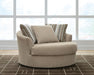 Linenhause - Oversized Swivel Accent Chair - Dune - Simple Home Plus