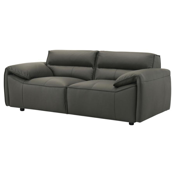 Buxton - Top Grain Leather Upholstered Loveseat - Simple Home Plus
