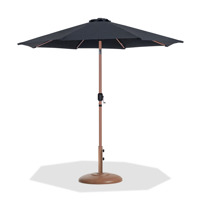 Fiji - Aluminum Patio Umbrella With Round Teak Base - Simple Home Plus