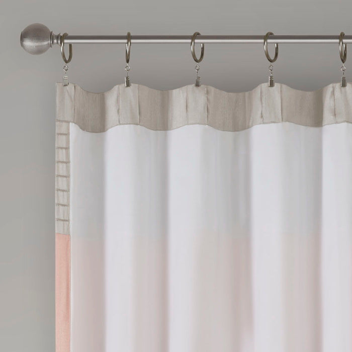 Amherst - Polyoni Pintuck Window Panel - Coral - Simple Home Plus