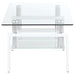 Dyer - 1-Shelf Rectangular Glass Top Table - Simple Home Plus