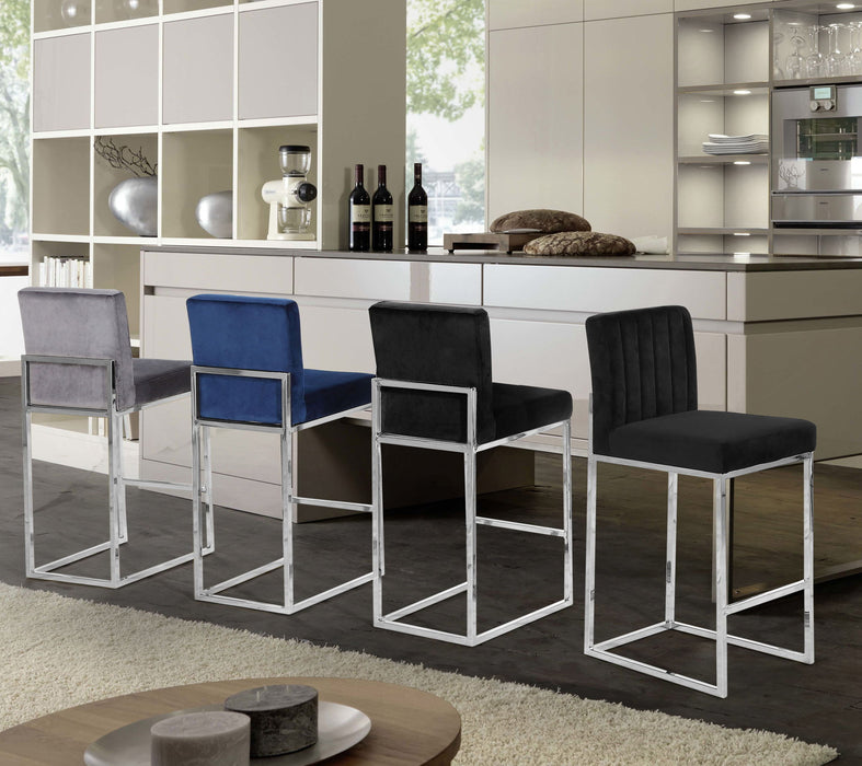Giselle - Stool with Chrome Legs - Simple Home Plus