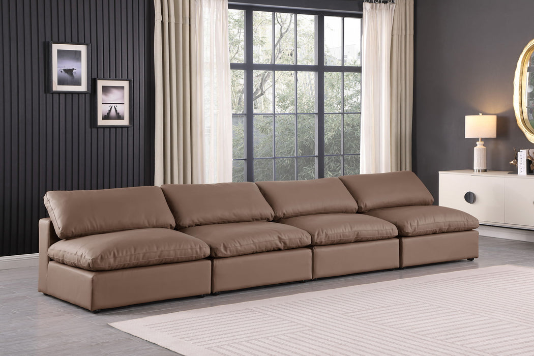 Comfy - Faux Leather Modular Armless Sofa 4 Seats - Simple Home Plus