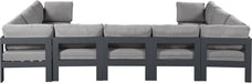 Nizuc - Outdoor Patio 9 Piece Modular Sectional With Gray Frame - Simple Home Plus