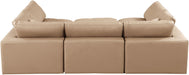 Comfy - 6 Piece Faux Leather Sectional - Tan - Simple Home Plus
