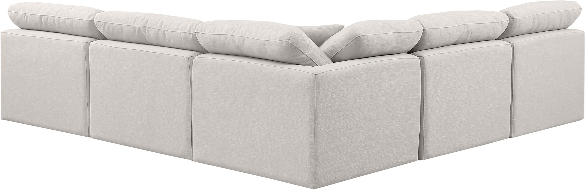 Indulge - Linen 5 Piece Modular Corner Armless Sectional - Simple Home Plus