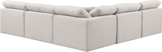 Indulge - Linen 5 Piece Modular Corner Armless Sectional - Simple Home Plus