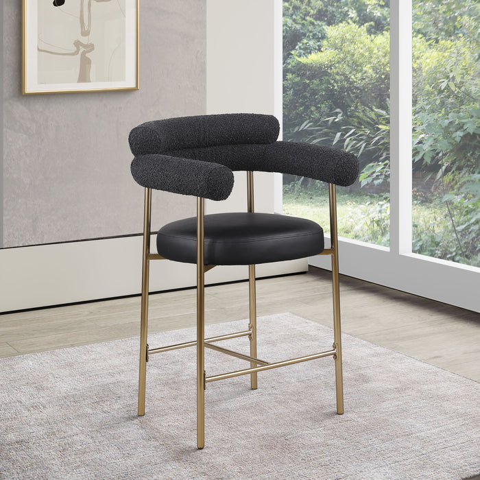 Blake - Counter Stool With Bronze Legs (Set of 2) - Simple Home Plus