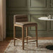 Ellis - Vegan Leather Upholstered Counter Stool (Set of 2) - Brown Base - Simple Home Plus