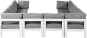 Nizuc - Outdoor Patio 10 Piece Modular Sectional With White Frame - Simple Home Plus